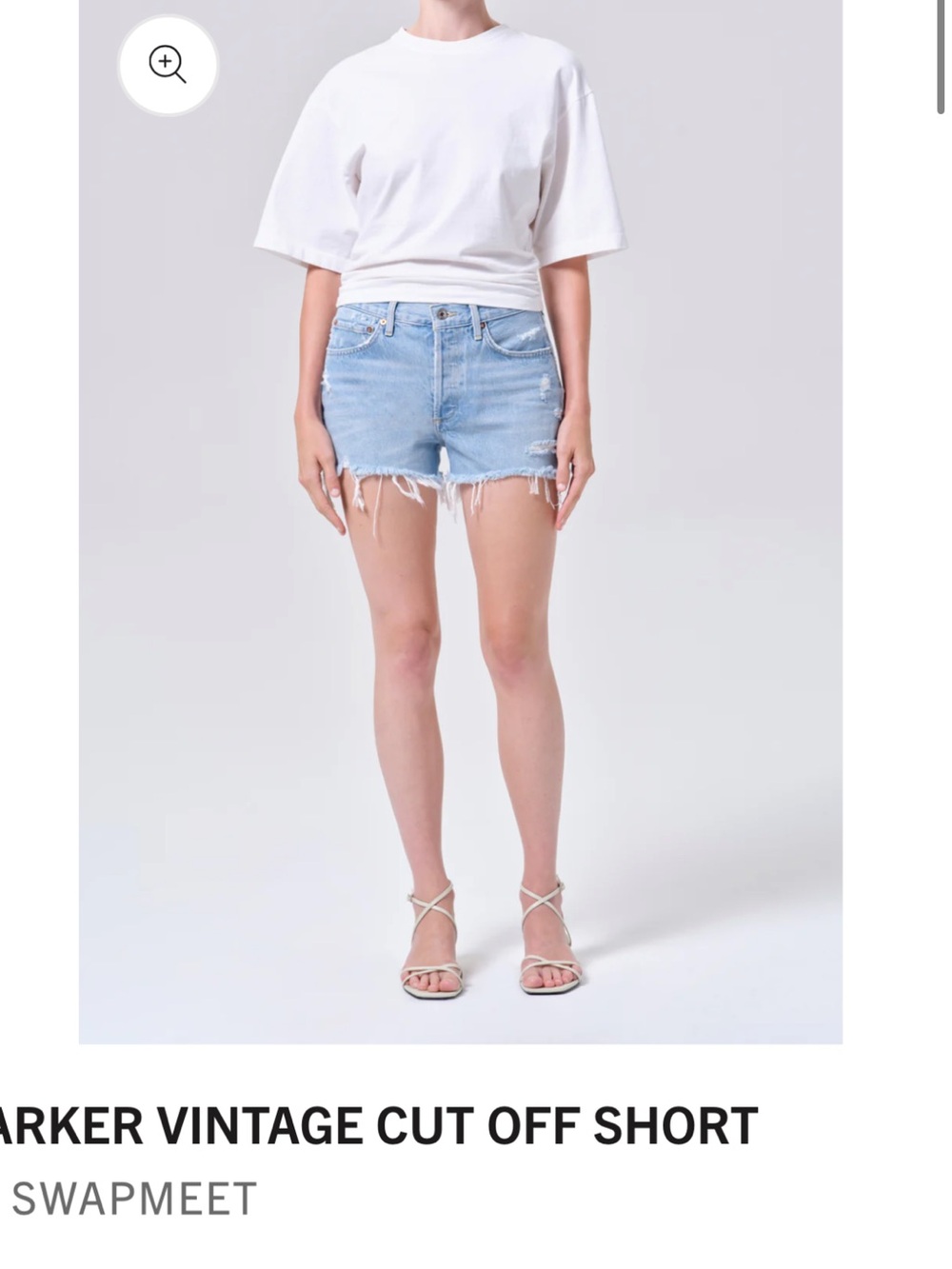 Agolde Parker Vintage Cut-Off Denim Shorts